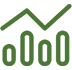A green graph with the number 0 0 0 on it.