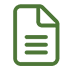A green document icon on black background